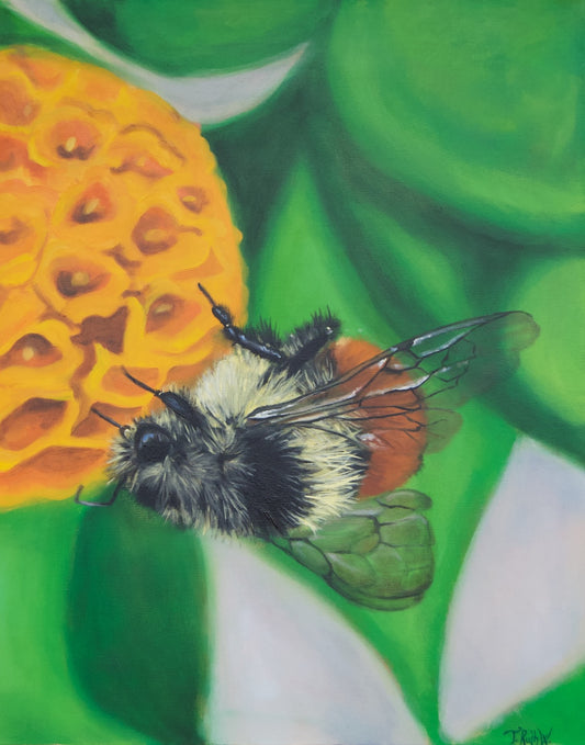 Bumble Buddleja II- Original Oil Painting