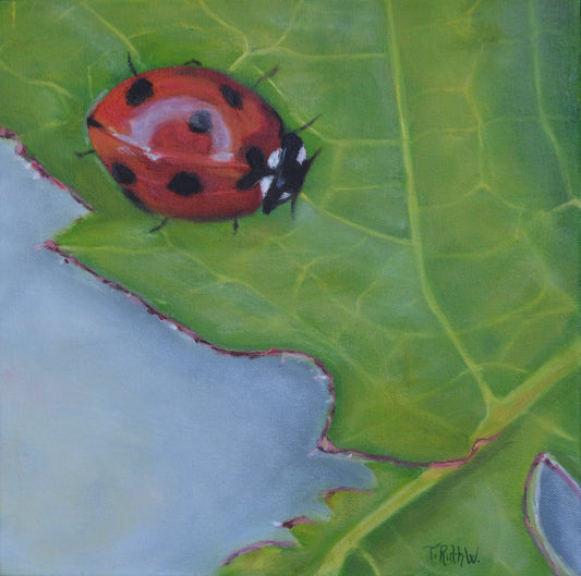 Lady(bug) of the Redwoods - Original Oil Painting