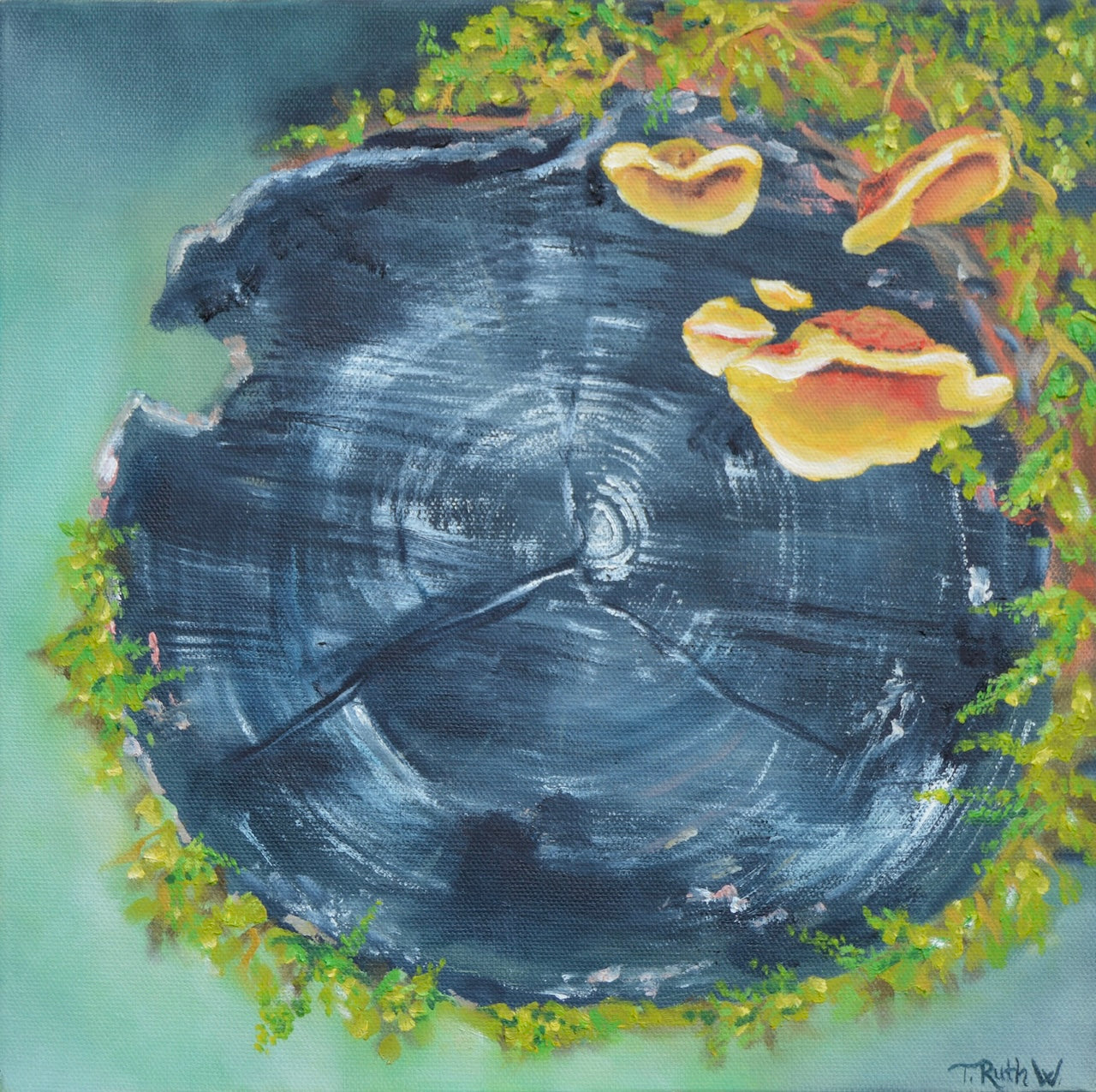 Log Slice 24- Original Oil Painting